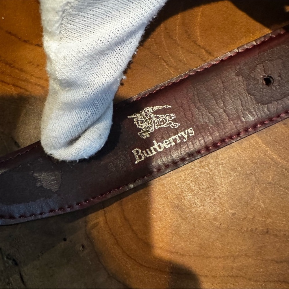 EGA Burberrys Horse Logo Black
Leather Mens Belt - Picture 9 of 11